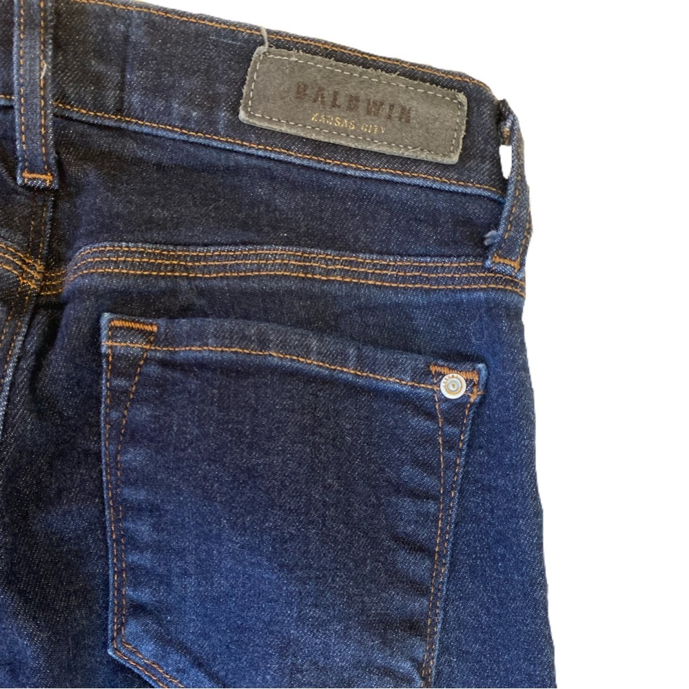 BALDWIN Kansas City Karlie High Rise Cropped Skinny Jeans in Dark Blue - Picture 11 of 13